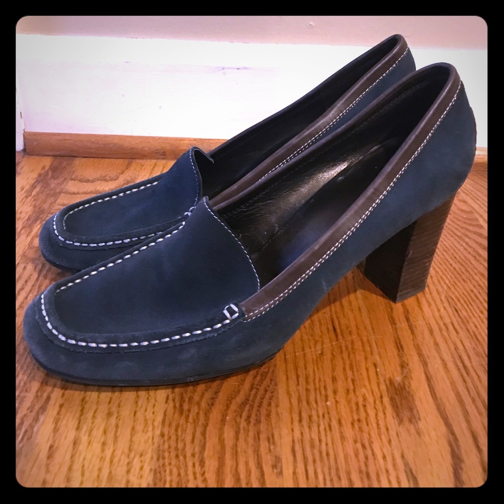 Nine West Blue Suede Heels